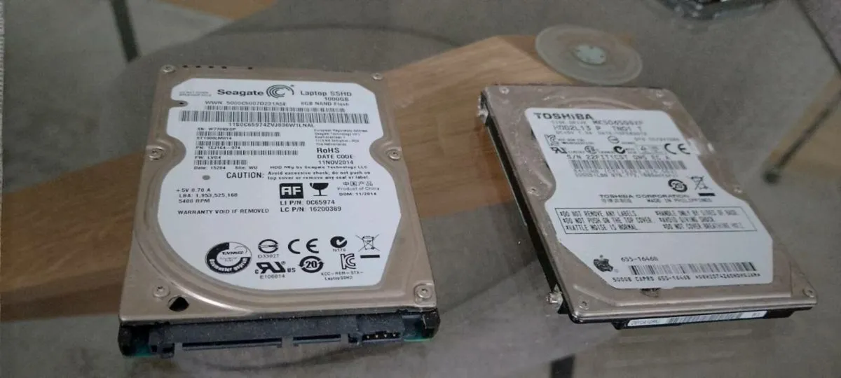 Two Laptop Hard Drives - Image 1