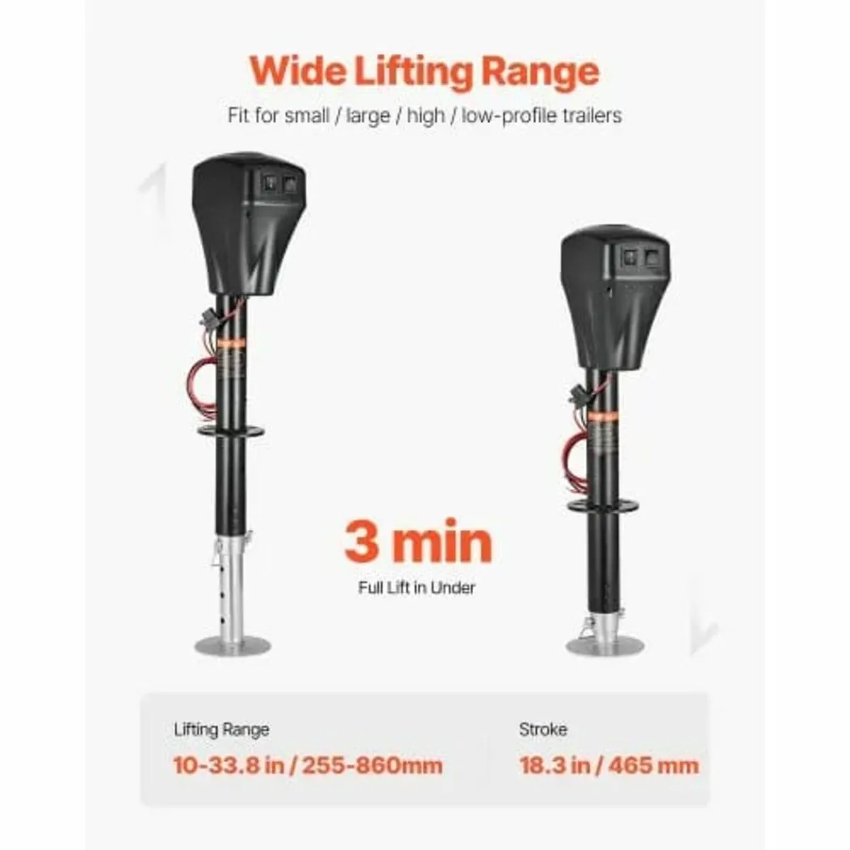 Electric Trailer Jack, 5000 lbs, Heavy Duty RV Ele - Image 2