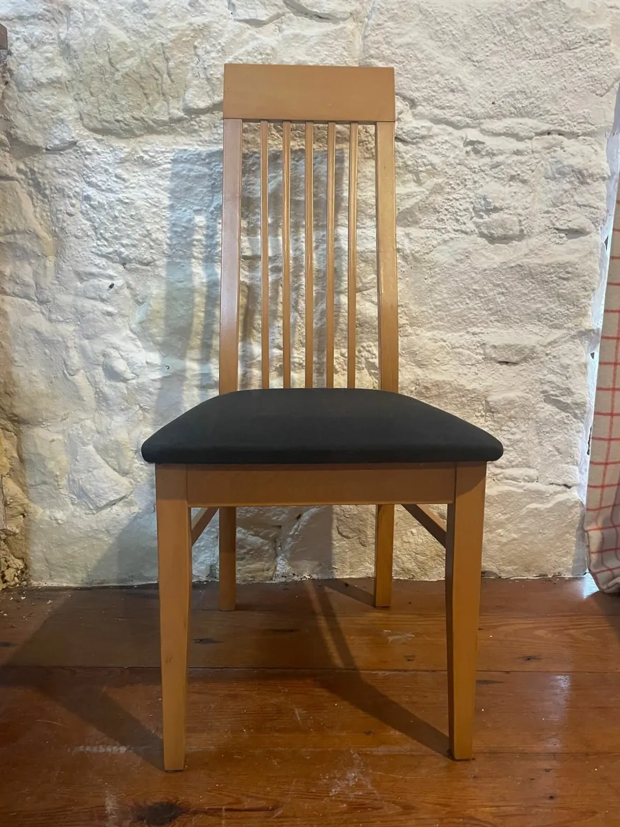 4 Beechwood Dining Chairs - Image 2