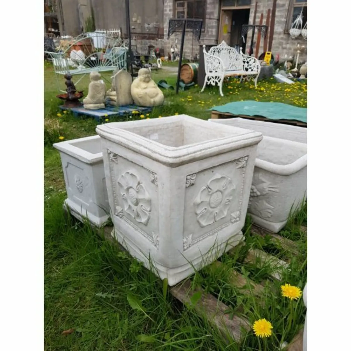 Planter – Square Flower-GL-PL012