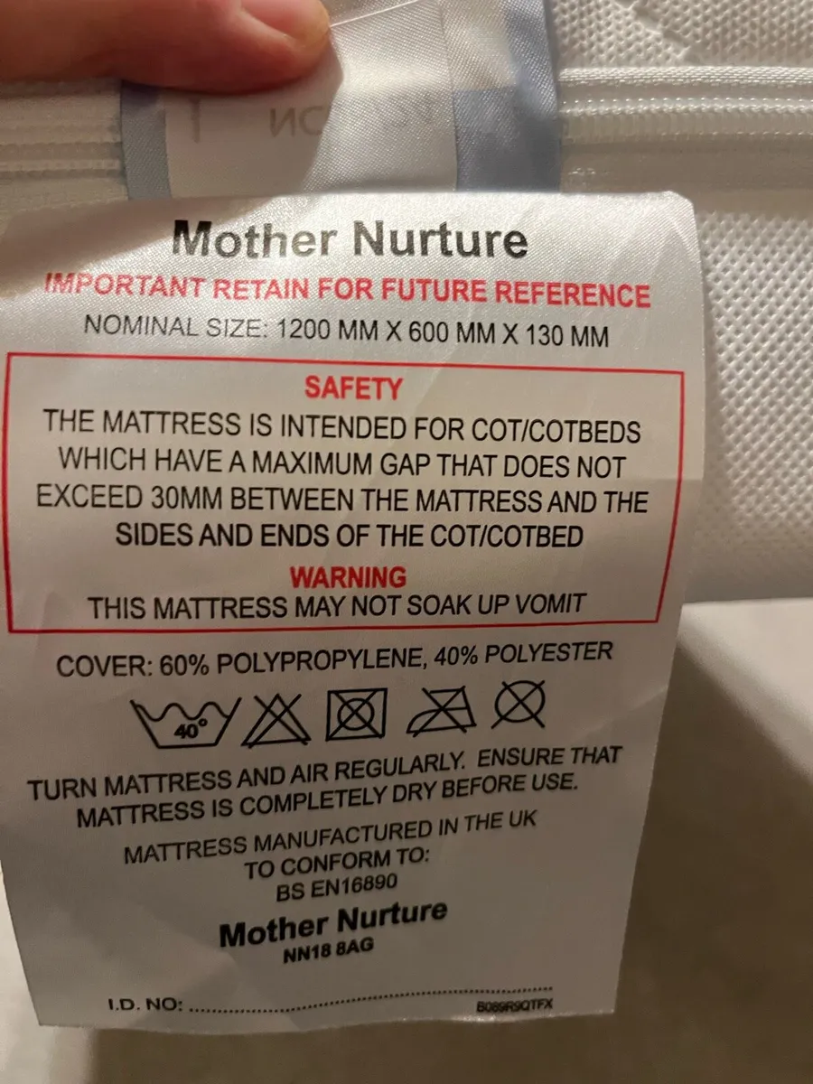 Mother Nurture Cotbed mattress - Image 2