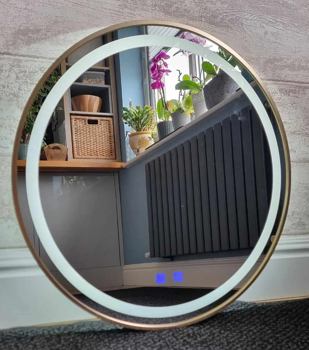 LED Bathroom Mirror Antifog Dual LED Round - Image 1