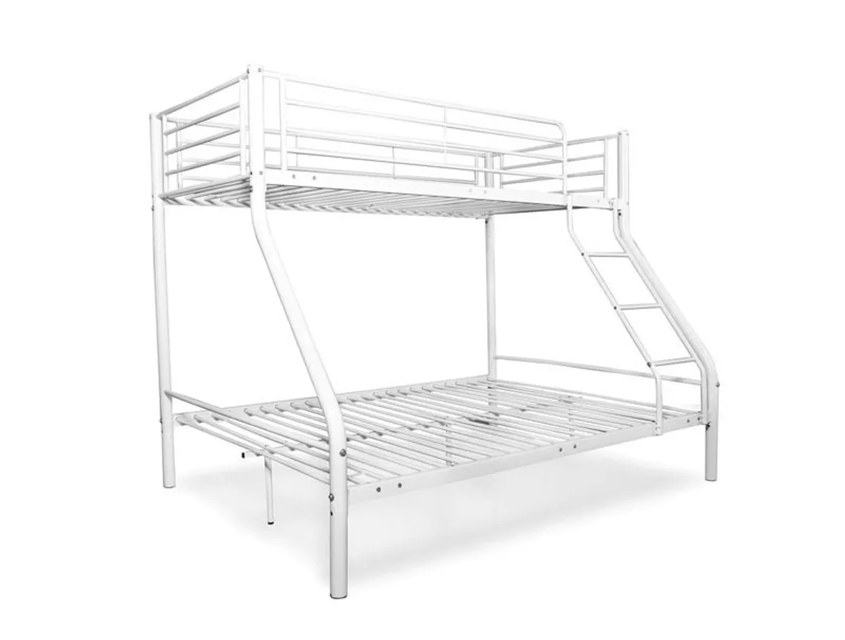 White Double Metal Bunk Bed Free Delivery - Image 3