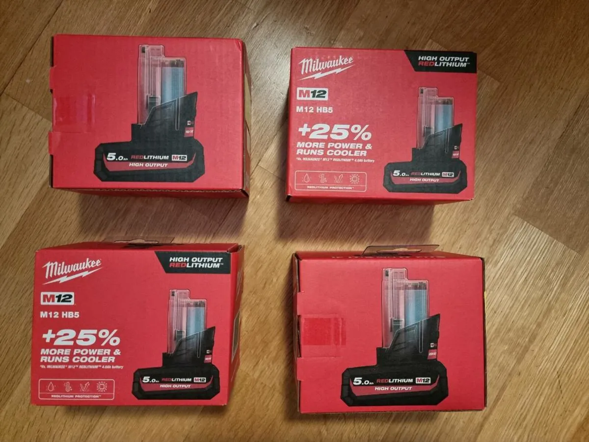 Milwaukee M12 High Output 5.0Ah Battery - Image 1