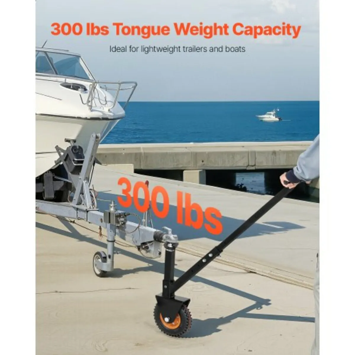Trailer Dolly, 300lbs Tongue Weight Capacity, 16.5 - Image 3