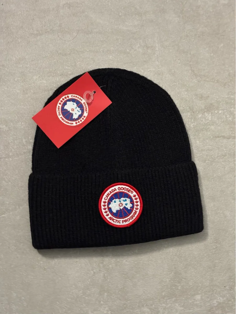 Black Canada Goose Beanie - Image 1