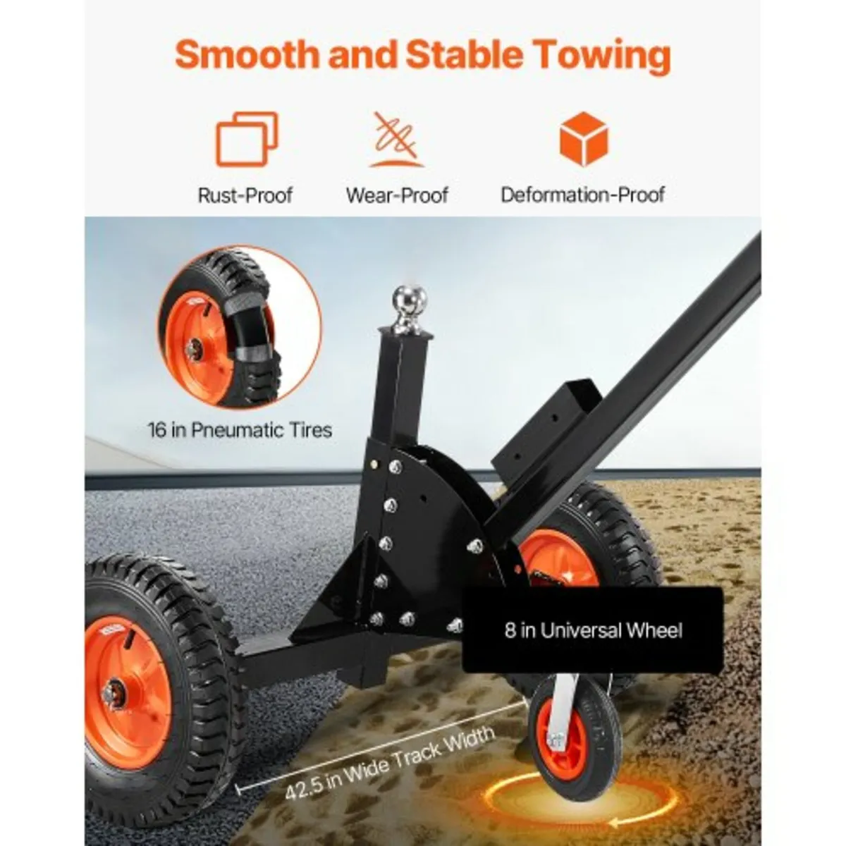 Trailer Dolly, 1500lbs Tongue Weight Capacity, 2 i - Image 3