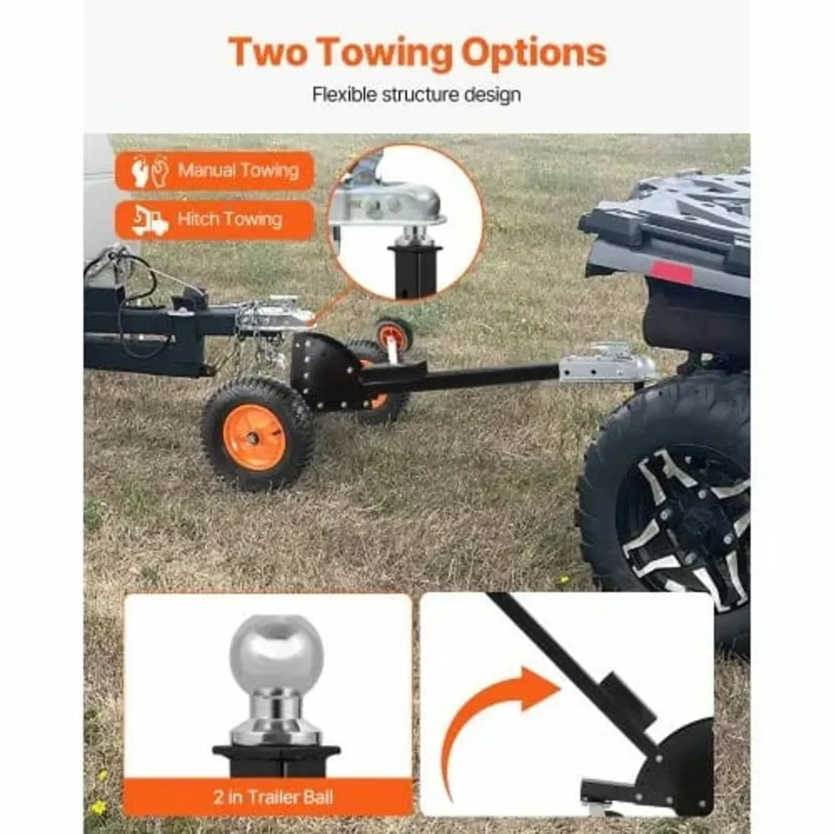 Trailer Dolly, 1500lbs Tongue Weight Capacity, 2 i - Image 4