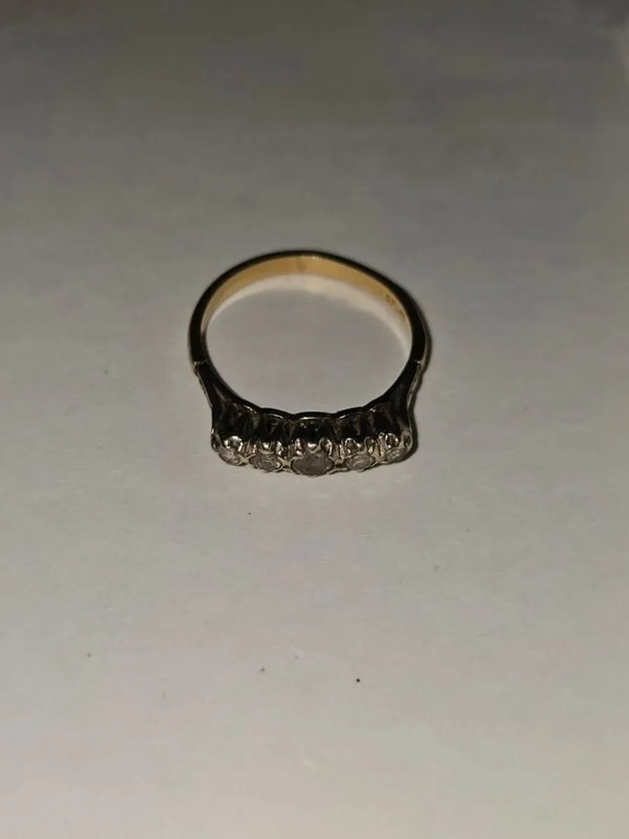 Gold engagement 18 carat ring - Image 3