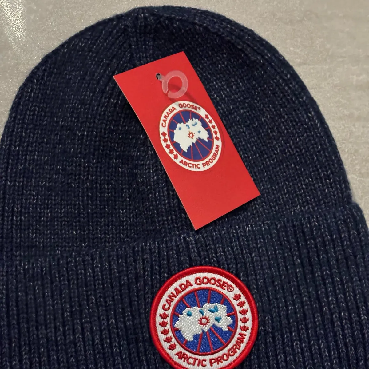 Navy Canada Goose Beanie - Image 2