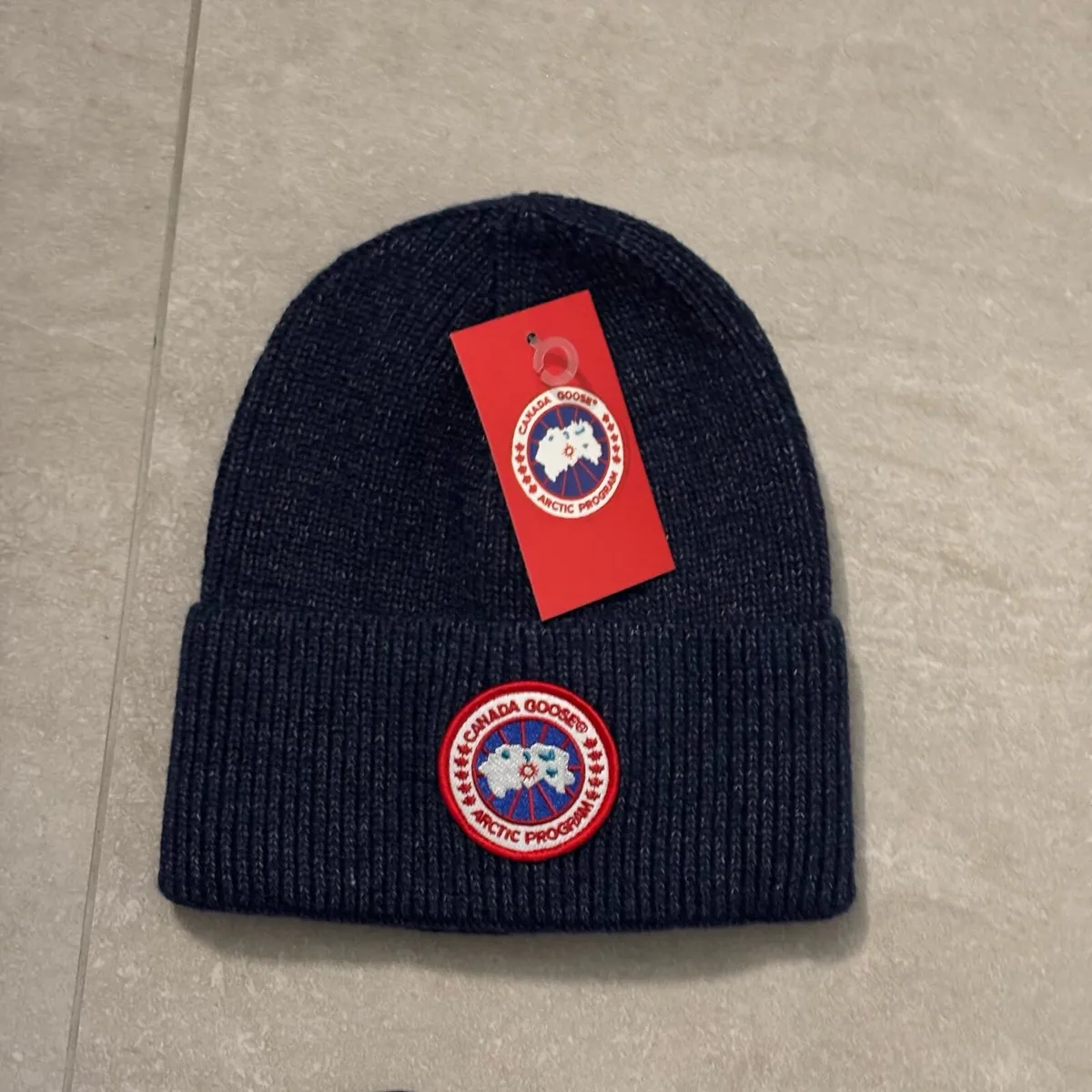 Navy Canada Goose Beanie - Image 3