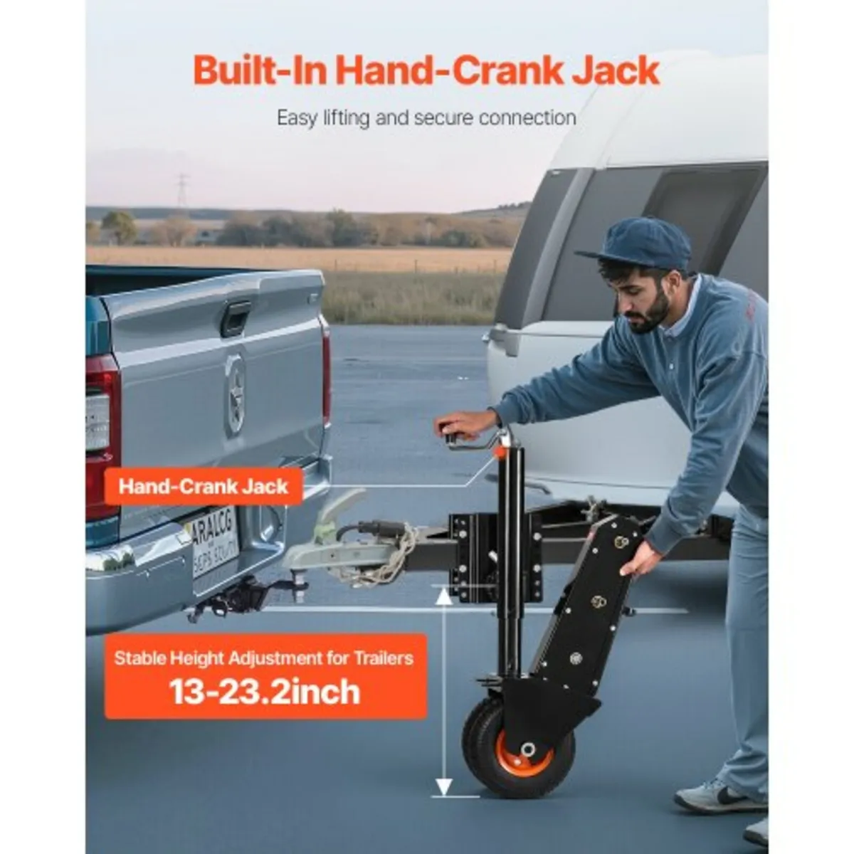 Trailer Dolly, 500lbs Tongue Weight Capacity, 13 i - Image 3