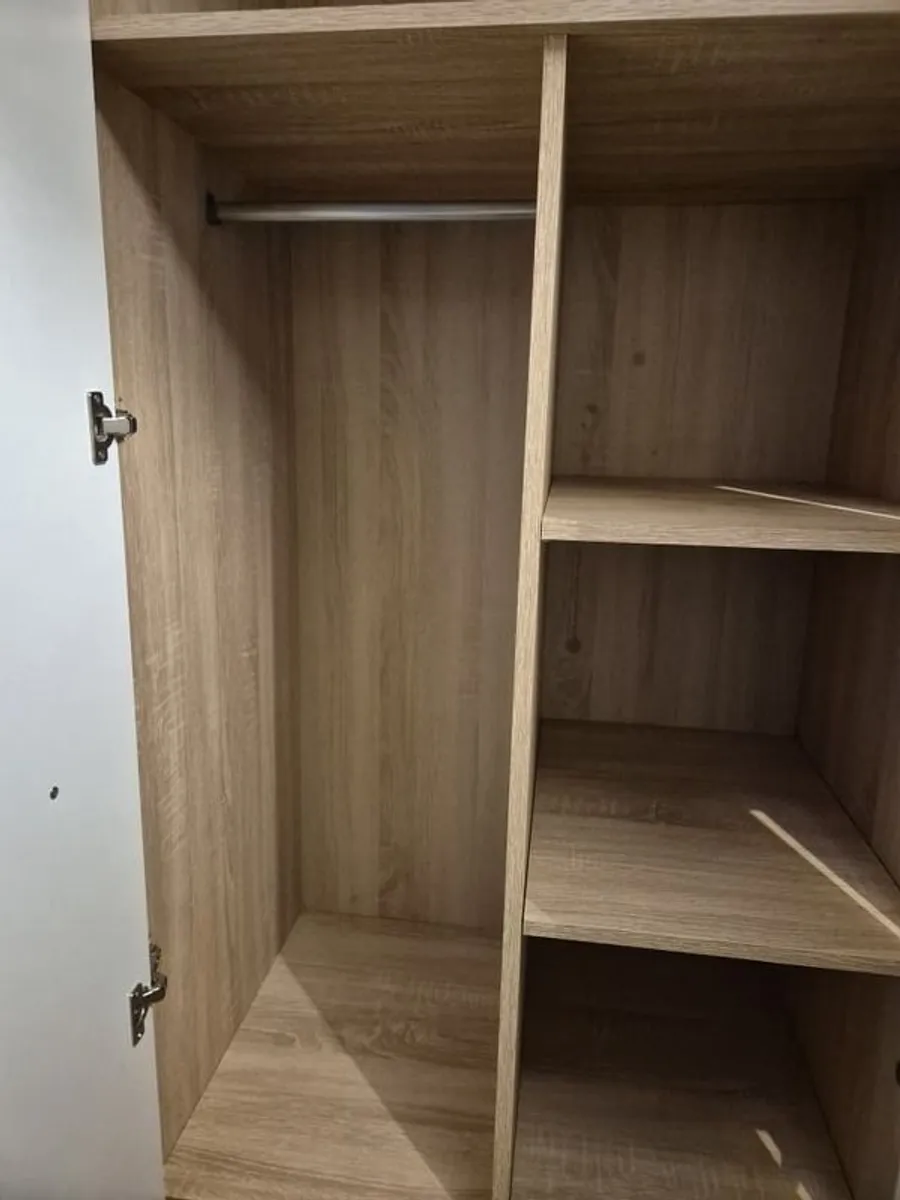 2 Door Combined Wardrobe - Sonoma Oak/White - Image 4