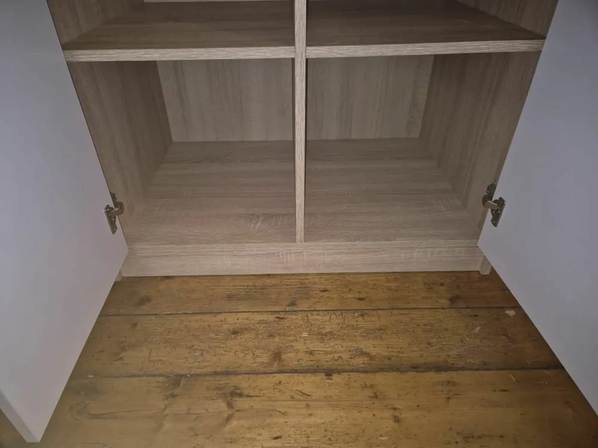 2 Door Combined Wardrobe - Sonoma Oak/White - Image 2