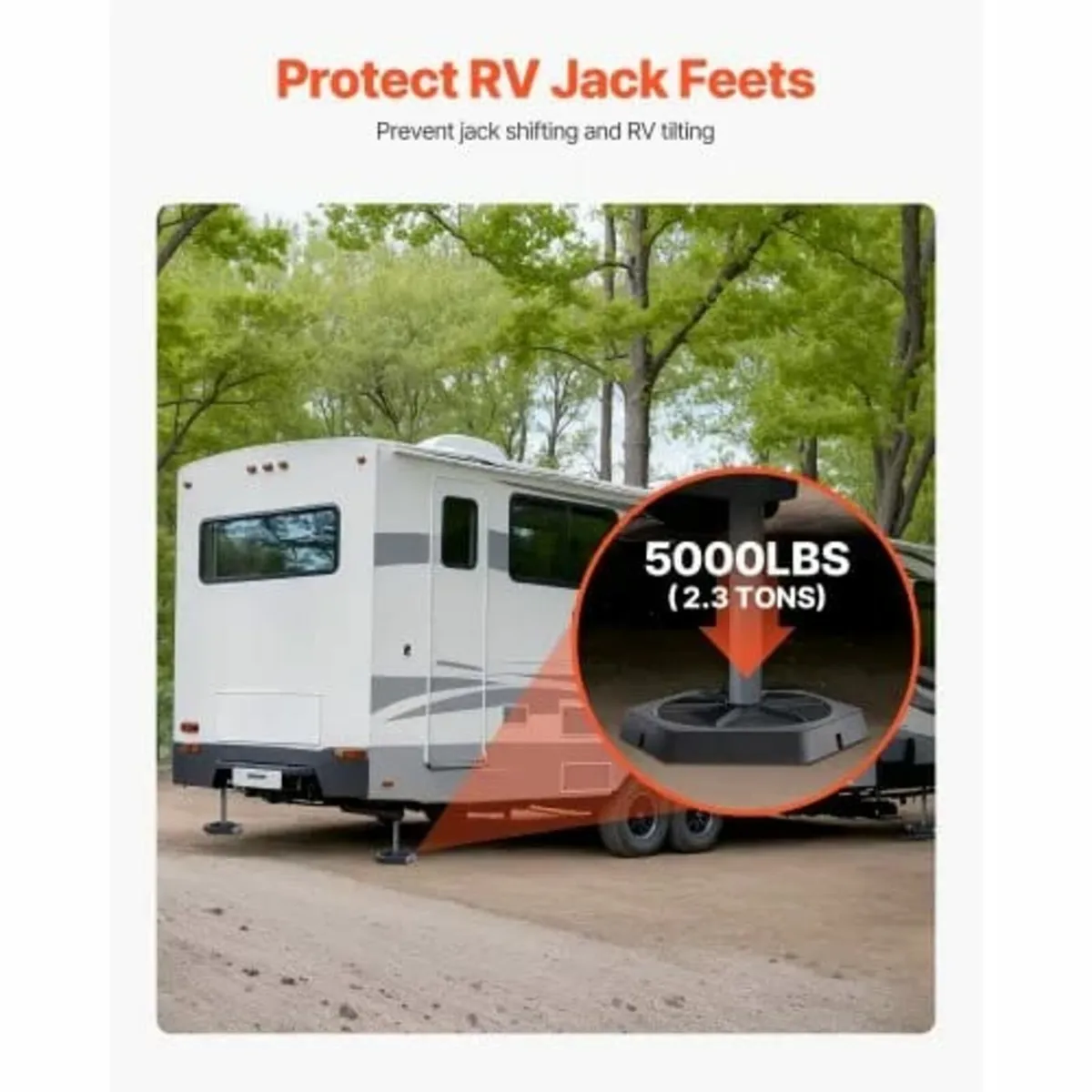 RV Leveling Pads, 4-Pack Rubber Trailer Jack Pads, - Image 3