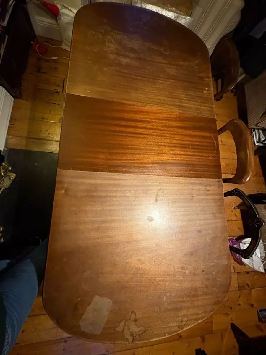 solid mahogany antique dining table 6/8 seat - Image 3