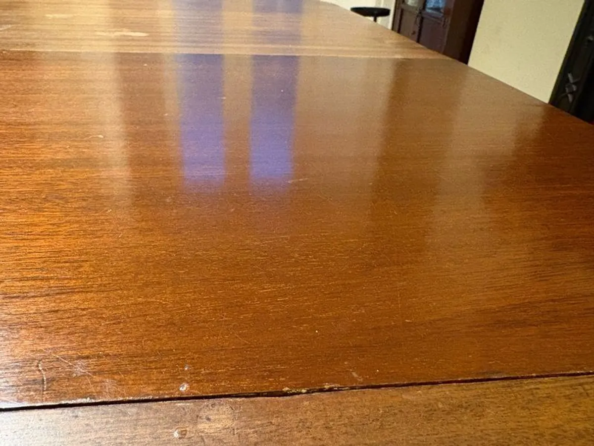 solid mahogany antique dining table 6/8 seat - Image 4