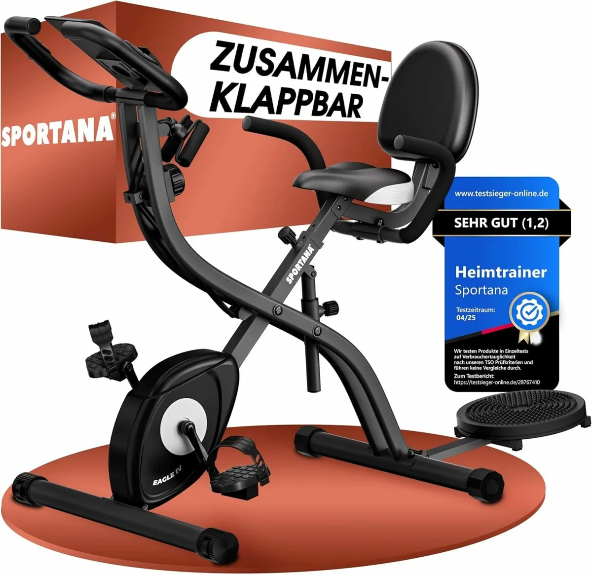 Foldable Exercise Bike – 4-in-1 - Image 1