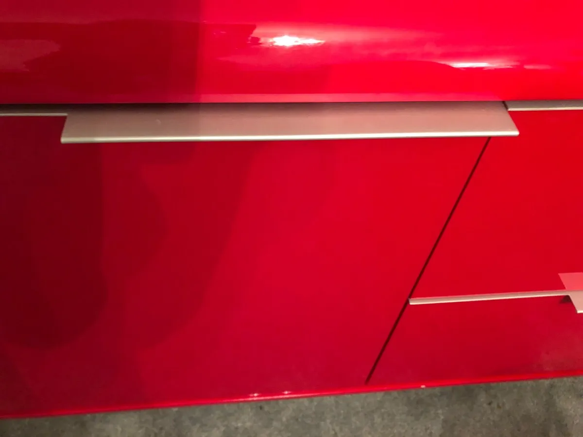 Modern Red High-Gloss Sideboard - Image 3