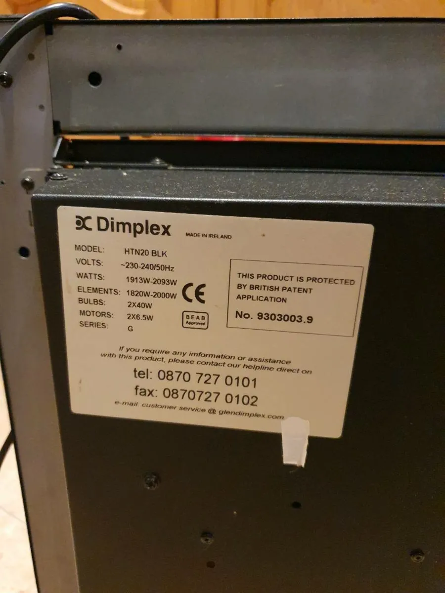 Dimplex insert electric heater - Image 3