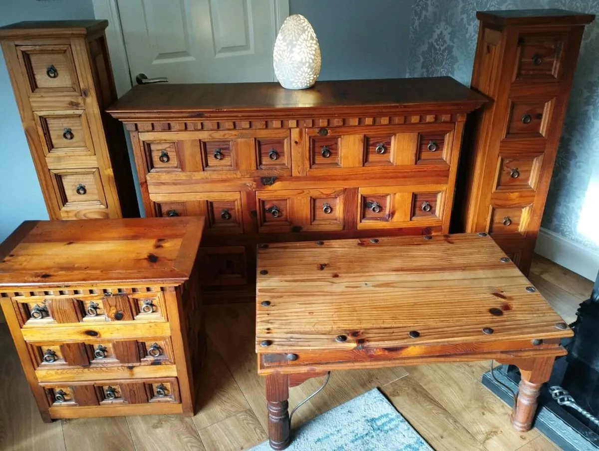 5 piece Spanish solid pine furniture