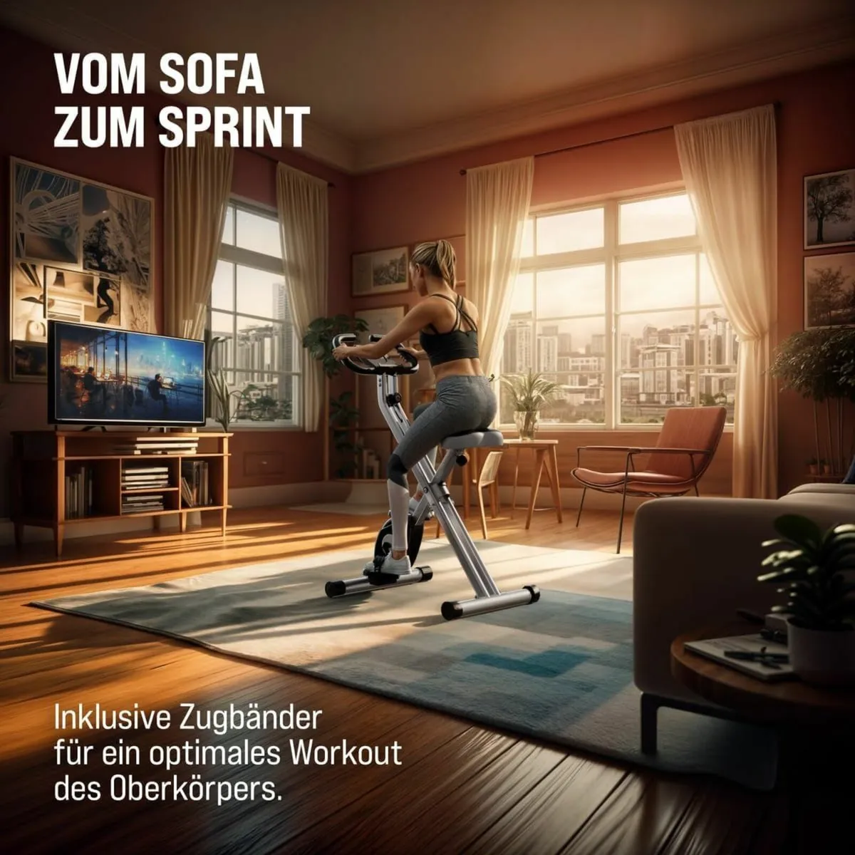 Exercise Bike Foldable up to 140 kg Indoor Station - Image 3