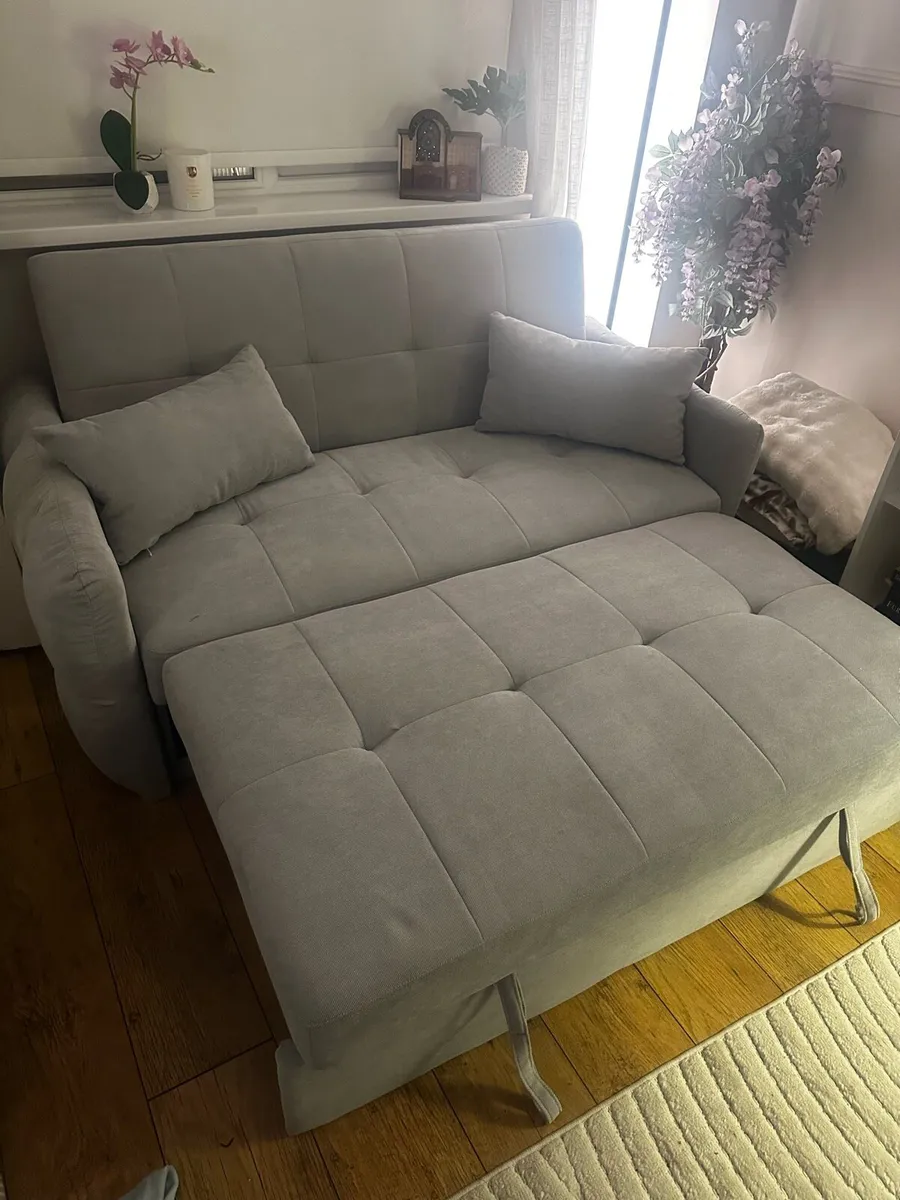 Light Grey Sofa Bed (READ DESCRIPTION) - Image 2