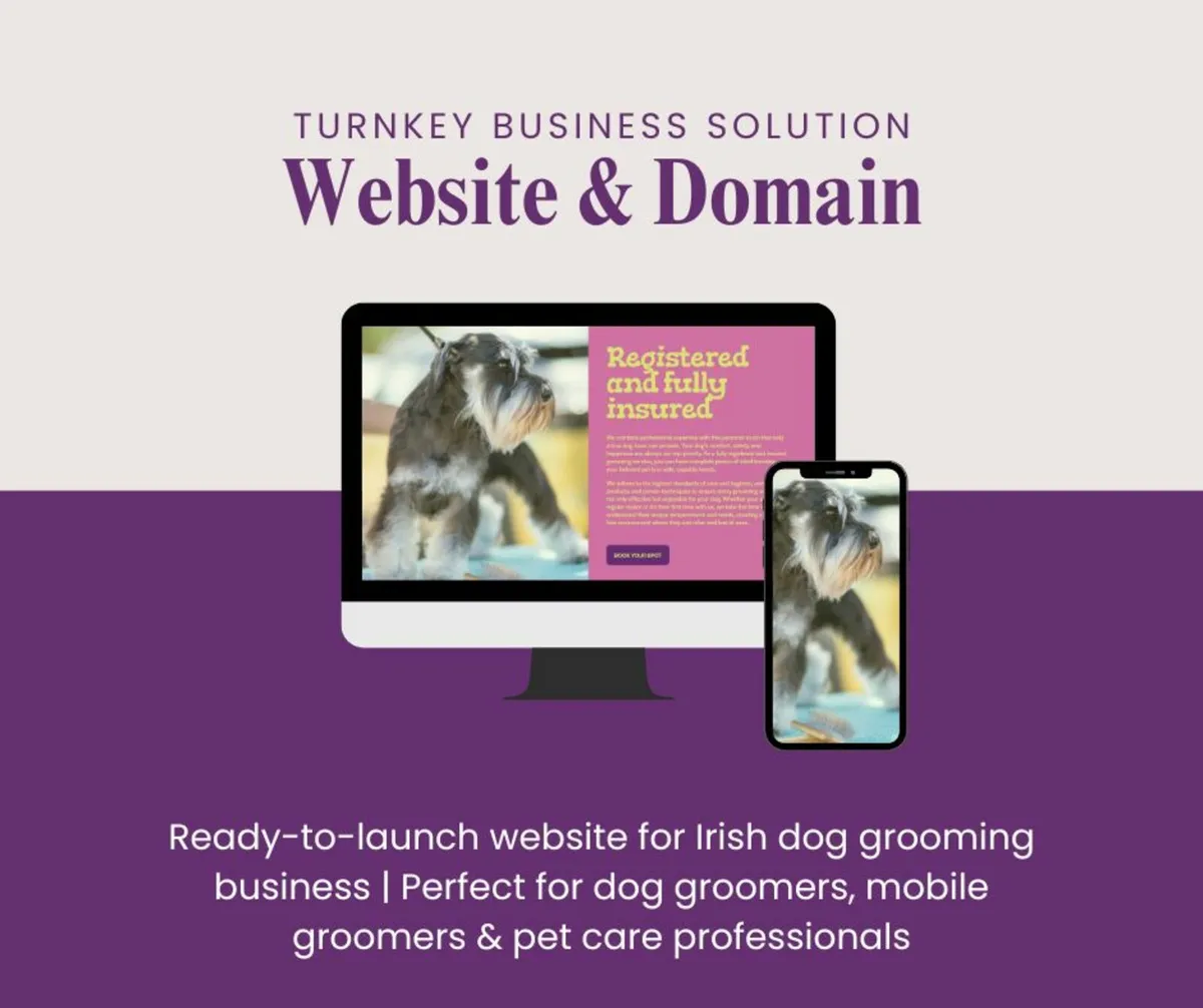 Dog Grooming Website & Domain For Sale - Image 1