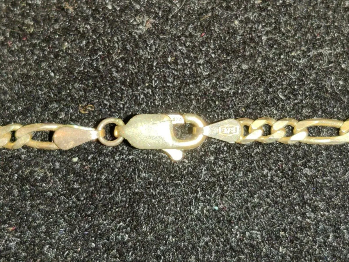 CHUNKY FIGARO, 9CT Yellow Gold 7.15 Gram Chain ! - Image 3