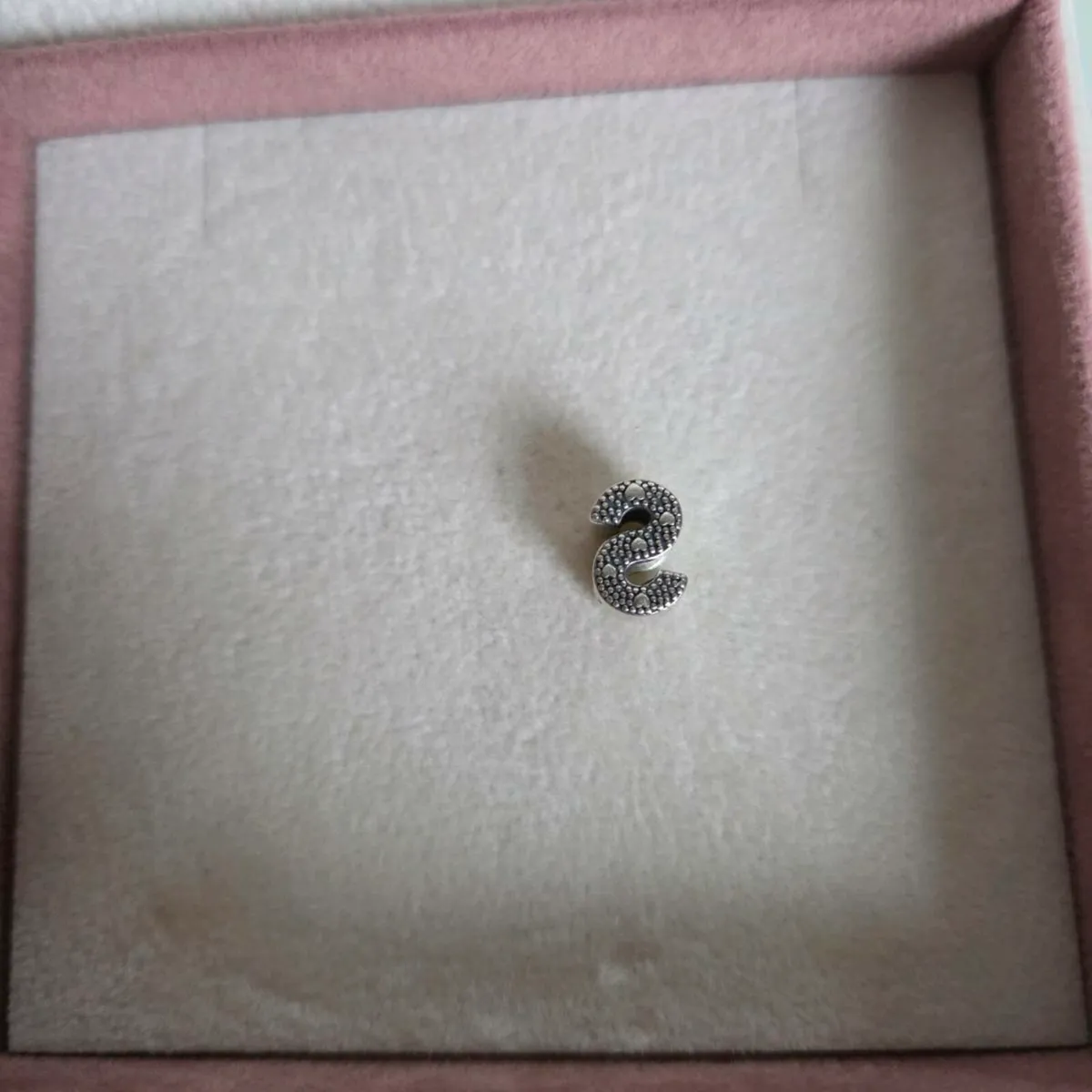 Pandora charm letter S perfect condition fully hal - Image 2