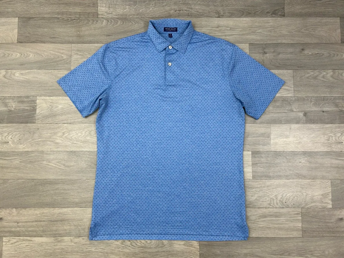 Peter Millar Patterned Golf Polo Shirt Mens Medium - Image 1