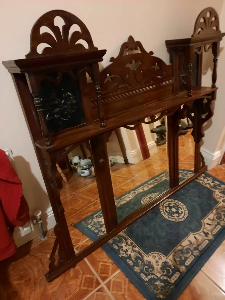 Antique overmantle - Image 4