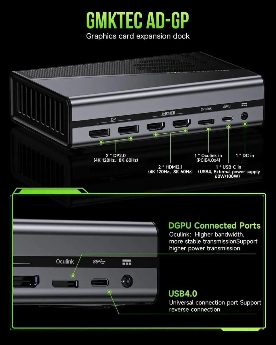 AMD Radeon 7600M XT-- AD-GP1 External GPU Docking - Image 1