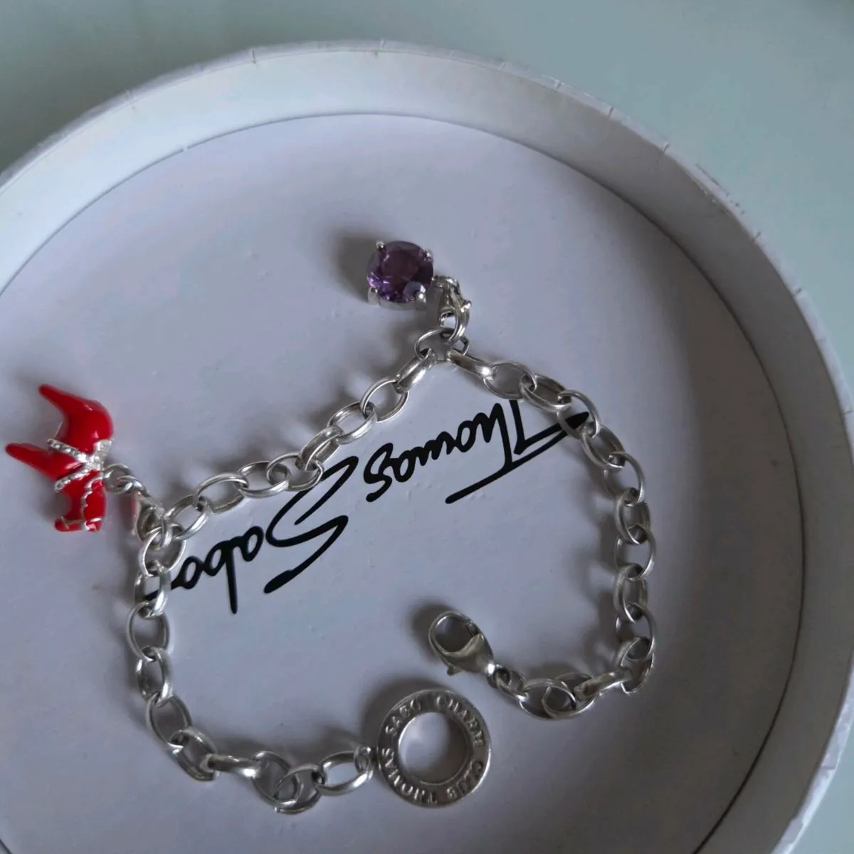 Thomas Sabo bracelet with two charms - Image 1