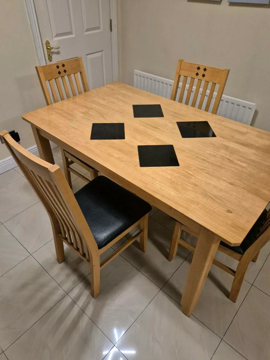 Dining table and 4 chairs - Image 1