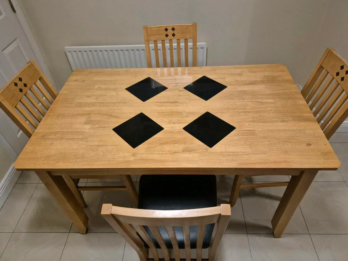 Dining table and 4 chairs - Image 2