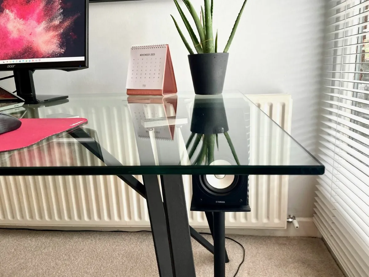 Glass Dining Table or Home Office Desk - Seats - Image 3