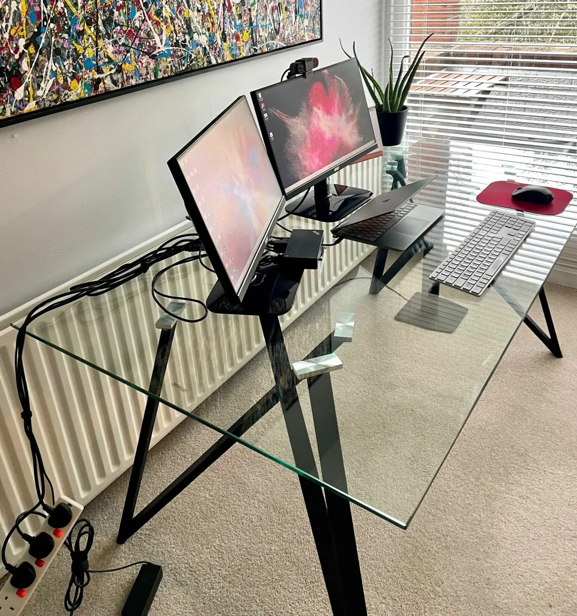 Glass Dining Table or Home Office Desk - Seats - Image 4