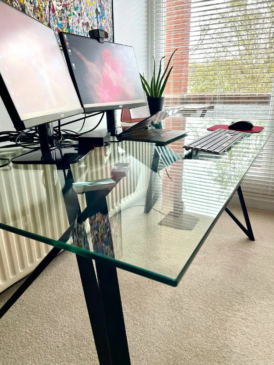 Glass Dining Table or Home Office Desk - Seats - Image 1