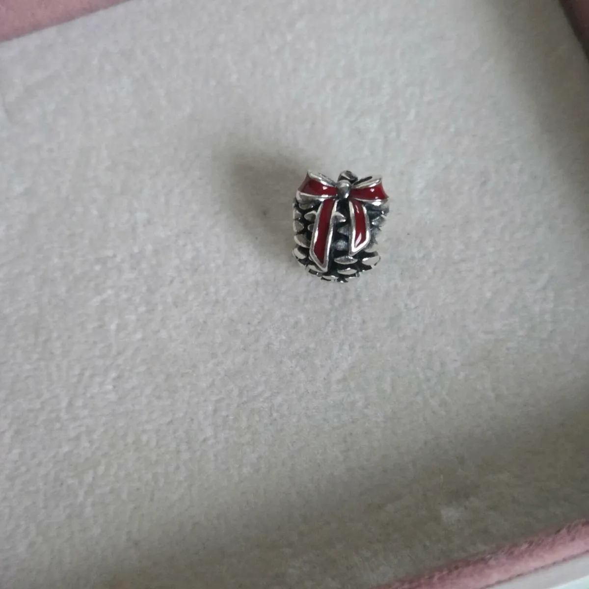 PANDORA Pinecone Sterling Silver Christmas Charm - Image 4