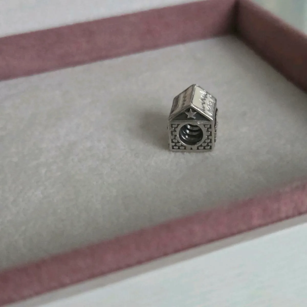 Pandora Santa's Home Charm Red & White Enamel G - Image 4