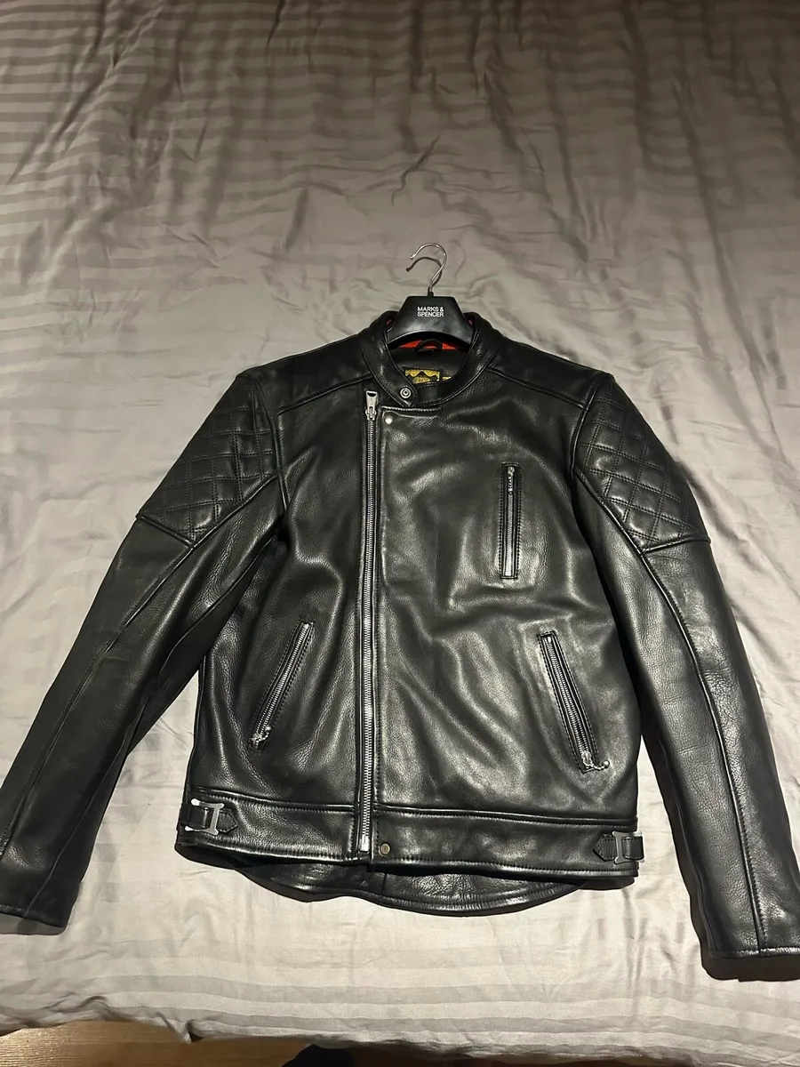 Gold top and alpine star motor bike jacket - Image 3