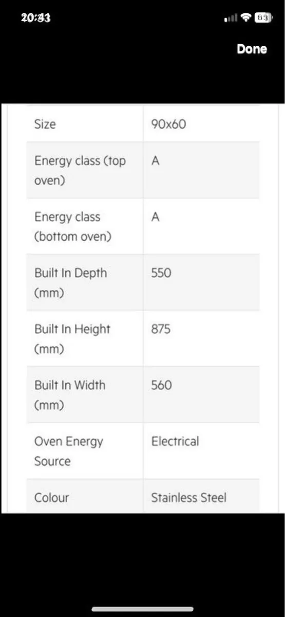 Zanussi double oven - Image 3