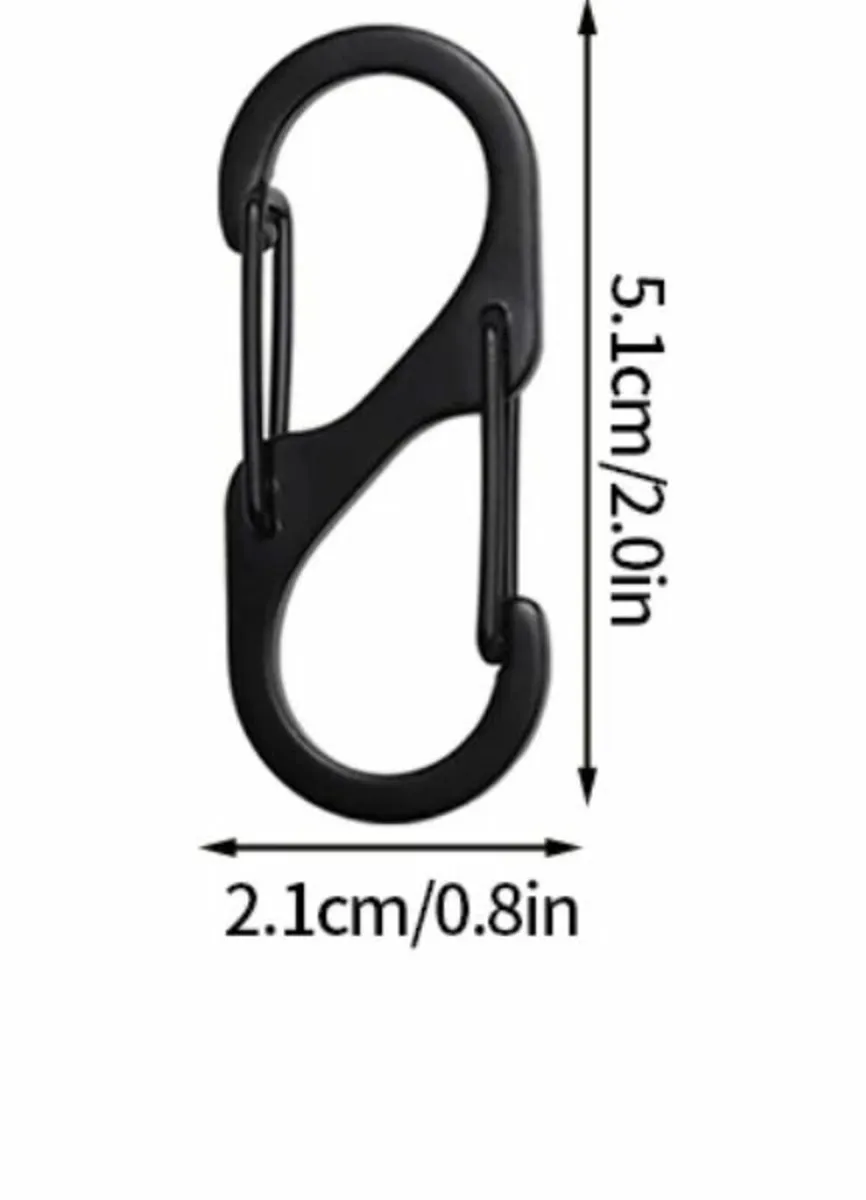 S Type Carabiner Clips Camping Equipment Aluminium - Image 1