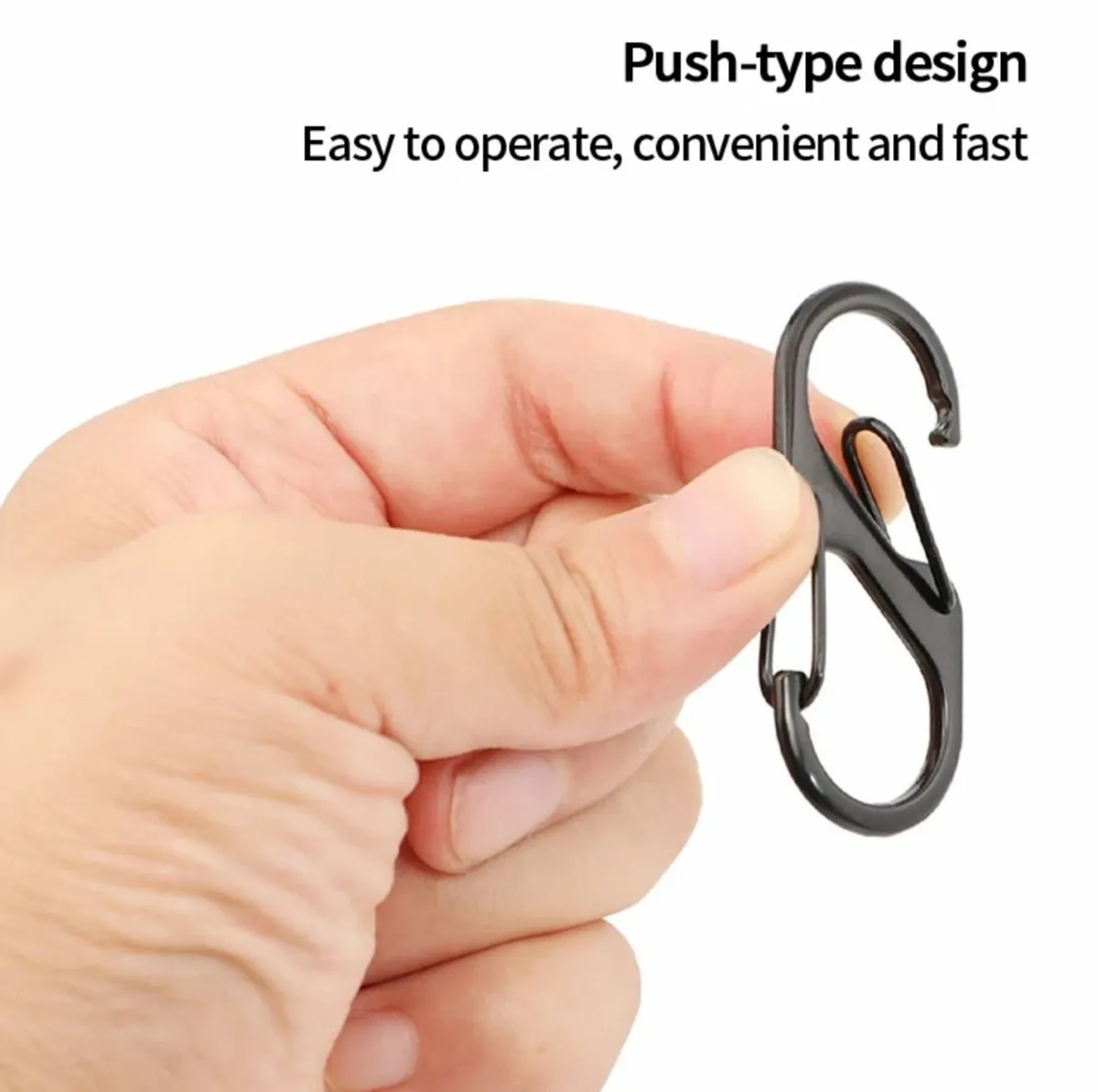 S Type Carabiner Clips Camping Equipment Aluminium - Image 2