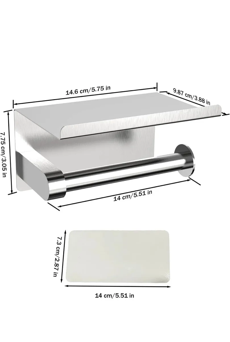 Silver toilet roll holder - Image 2
