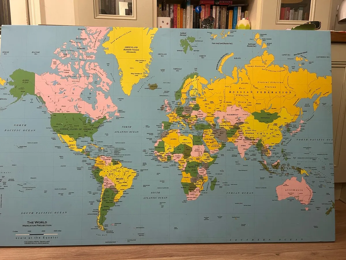 Canvas Map of the World - Image 2