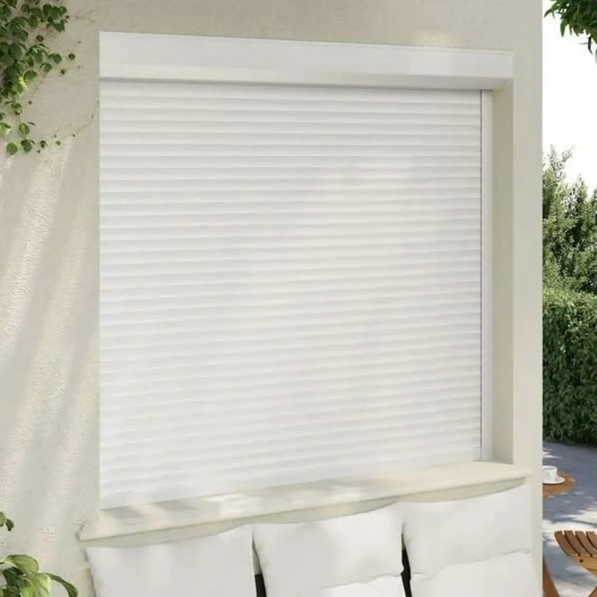Roller Shutter Aluminium 160x150 cm White - Image 3