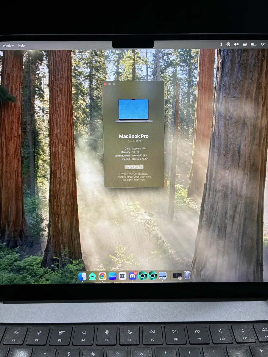 M1 Macbook Pro 2021 16" – 16GB RAM / 512GB SSD - Image 4