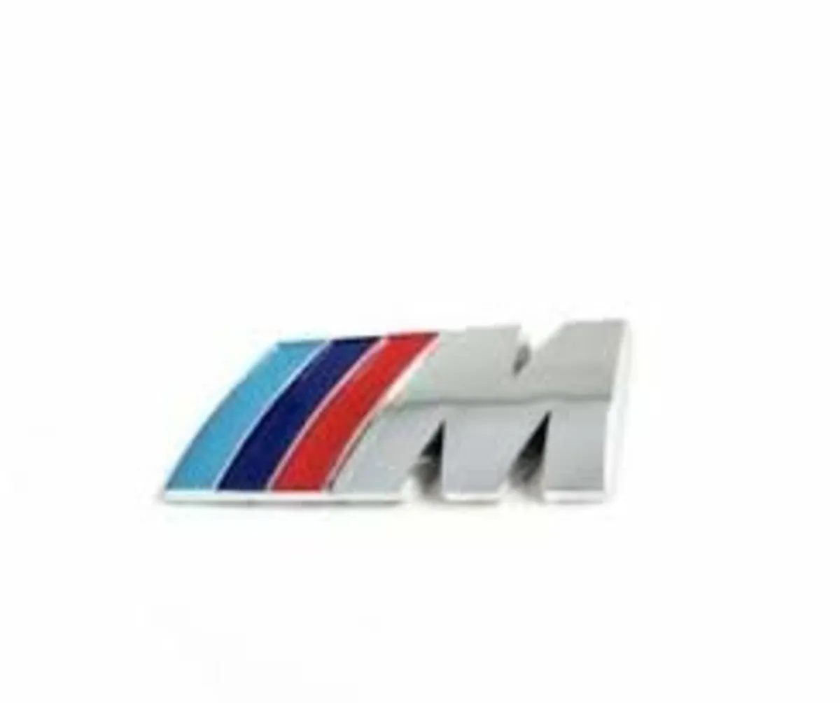 BMW Boot M sport badge Gloss Silver 7.2cm x 2.7cm